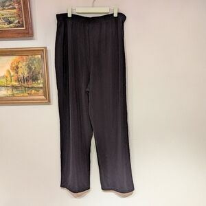 Susan Graver Style Womens PXL Lustre Knit Pants  Black PullOn Elastic A71634 196